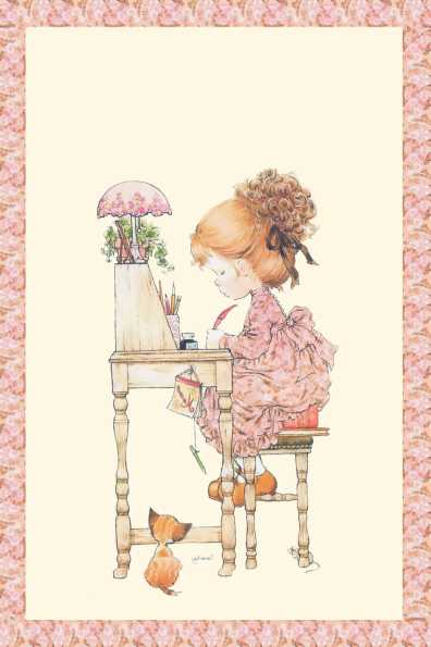 Papel de carta Sarah menina clarinho