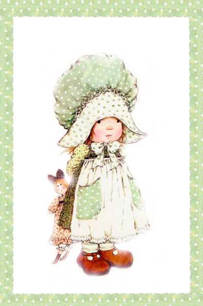 Papel de carta menina vestido verde art big