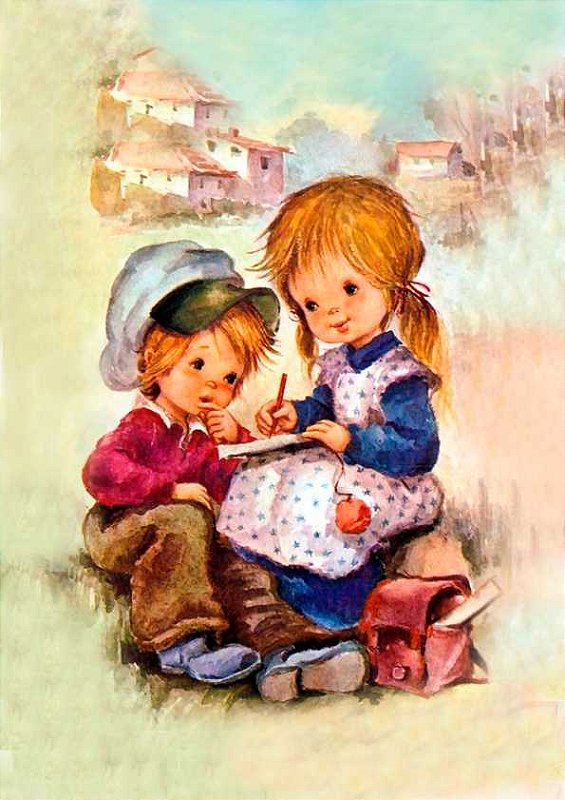 Papel de carta vintage art big