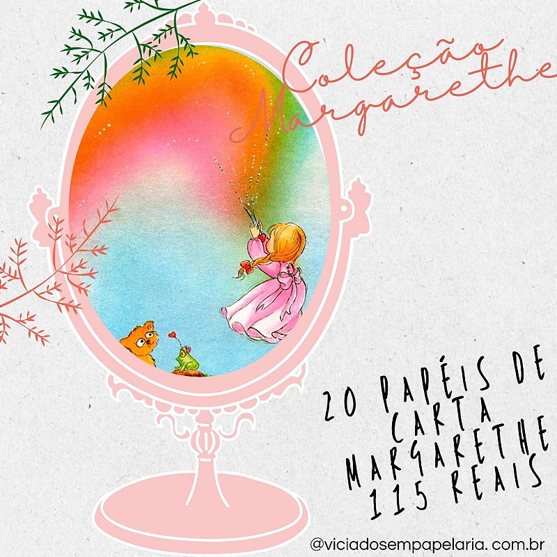 Coleção Margarethe 20 papéis de carta clássicos anos 80