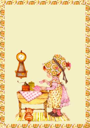 Papel de carta menina chá Anneliese sem linhas pautadas