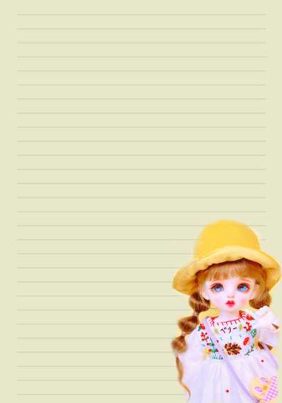 Papel de carta perfeitas bonecas