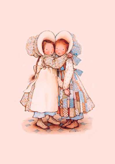 Papel de carta amigas pink color Holly Hobbie