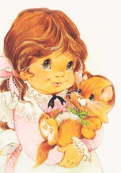 Papel de carta menina vintage art big