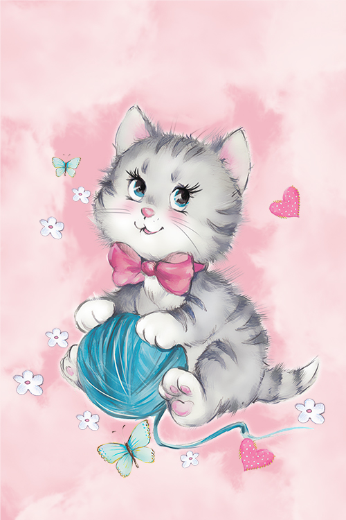 Papel de carta gatinho