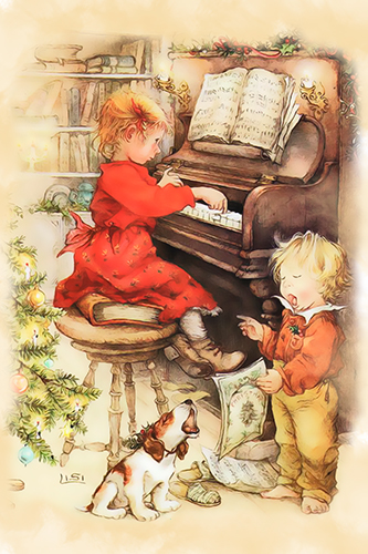 Papel de carta natalino Lisi