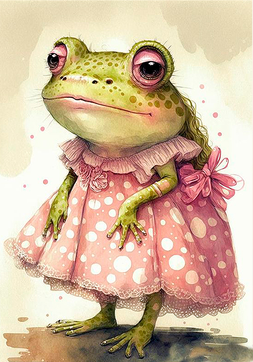 Conjunto papel de carta Sapos