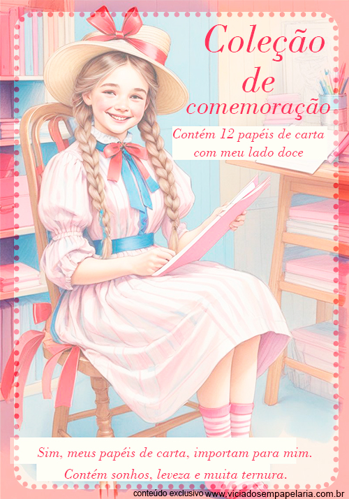 Coleção de Comemoração - 12 papéis de carta