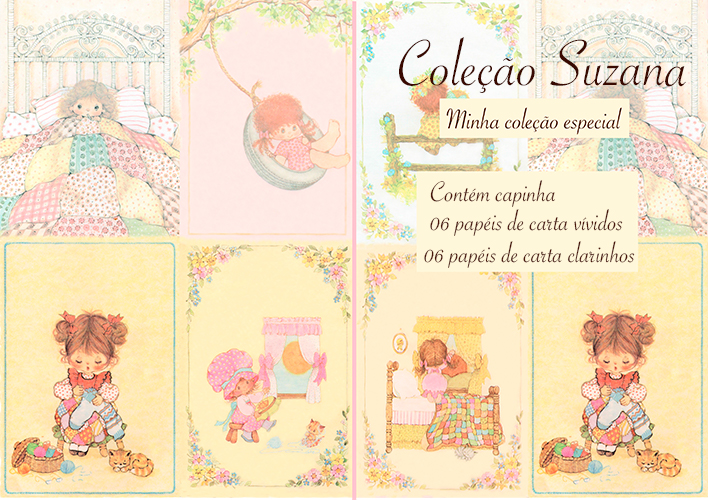 Coleção Suzana - 12 papéis de carta - LER DESCRIÇÃO