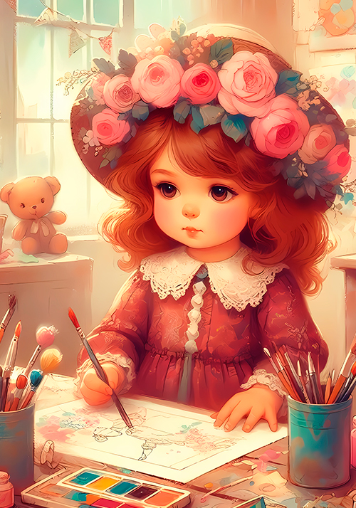 Coleção Pastel Girls - 14 papéis de carta