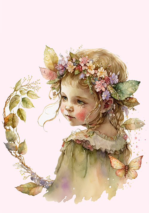 Conjunto Baby Fadas - 02 papéis de carta