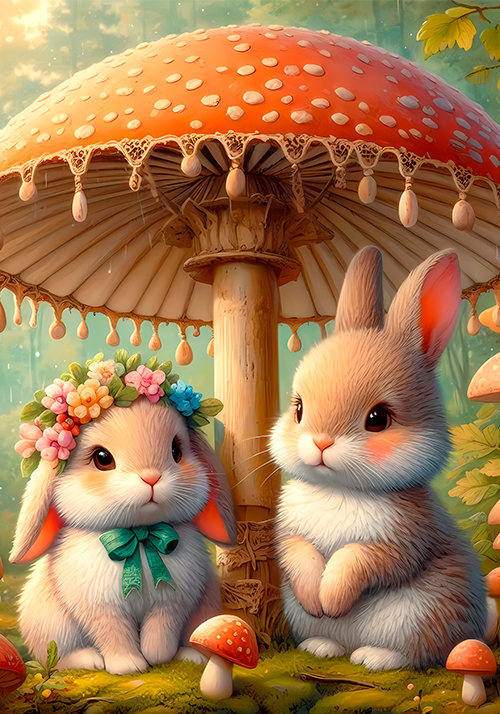 Conjunto Coelhos - 03 papéis de carta