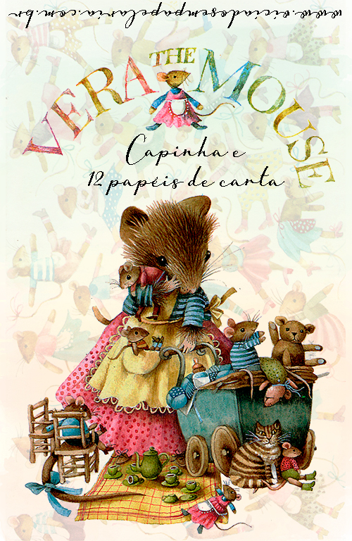Coleção Vera the Mouse - 12 papéis de carta