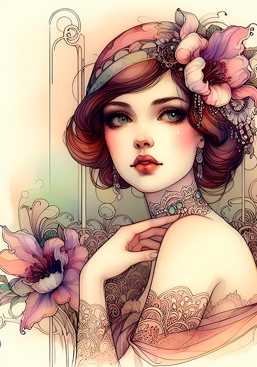 Coleção Camafeu - 6 papéis de carta