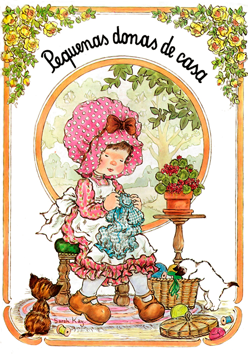 COLEÇÃO PEQUENAS DONAS DE CASA SARAH KAY - 12 PAPÉIS DE CARTA E CAPA