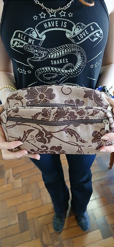 ESTOJO EM LONA MARROM - LER DESCRIÇÃO