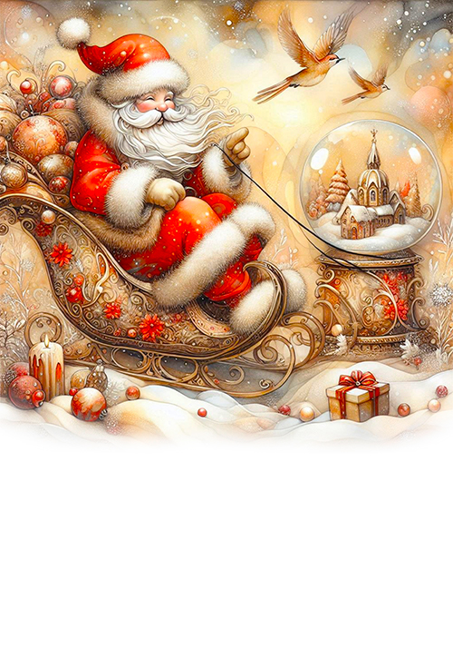 COLEÇÃO SANTA CLAUS - EDIÇÃO ESPECIAL EM PAPEL TEXTURIZADO - 06 PAPÉIS DE CARTA