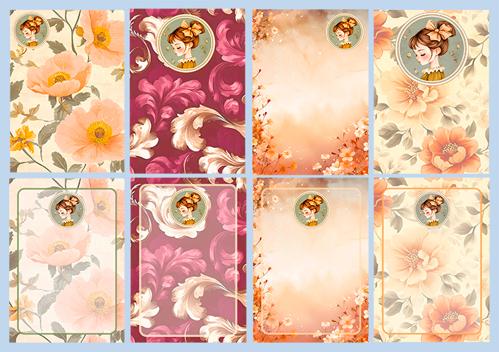 COLEÇÃO WALLPAPER - 08 PAPÉIS DE CARTA E 4 ENVELOPES