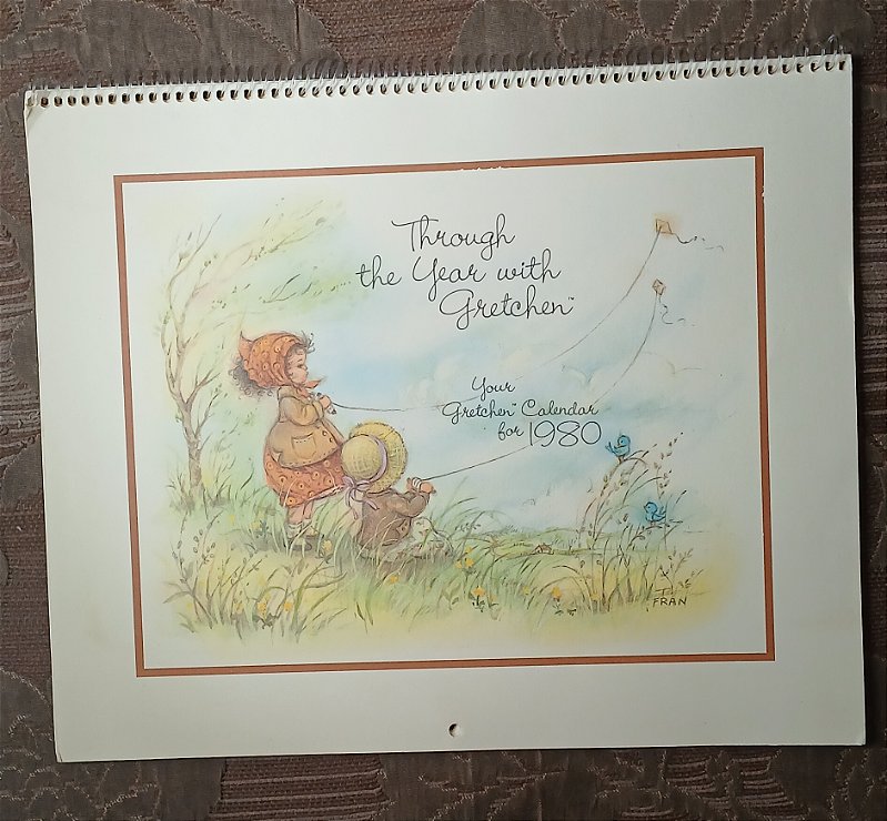 CALENDÁRIO AMERICANO MAIOR QUE A4 1980 - ARTISTA FRAN KARIOTAKIS