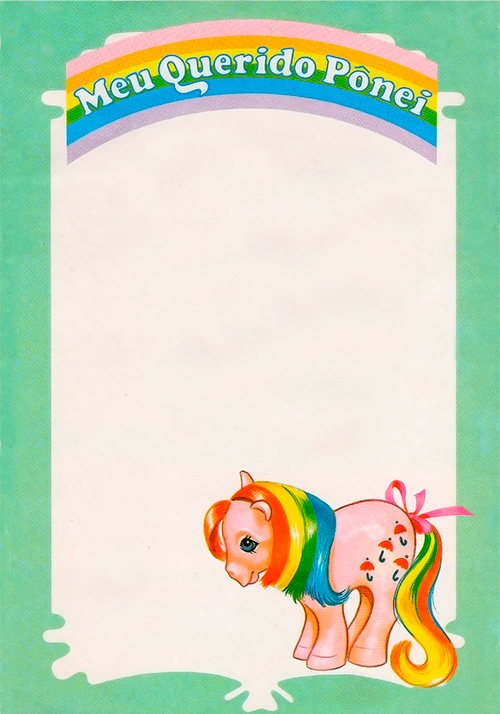 COLEÇÃO MEU QUERIDO PÔNEI VINTAGE - 8 PAPÉIS DE CARTA - A ARTE ANOS 80