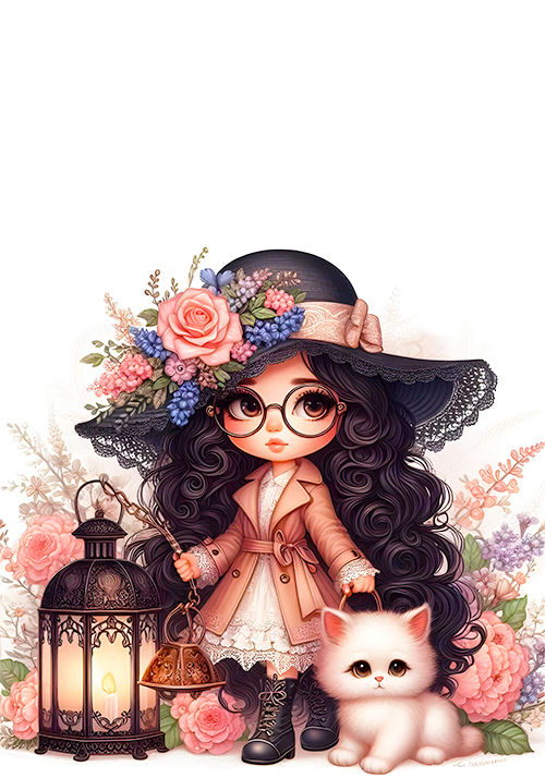 Papel de carta Menina Mistica