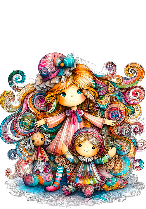 Papel de carta bonequinhas