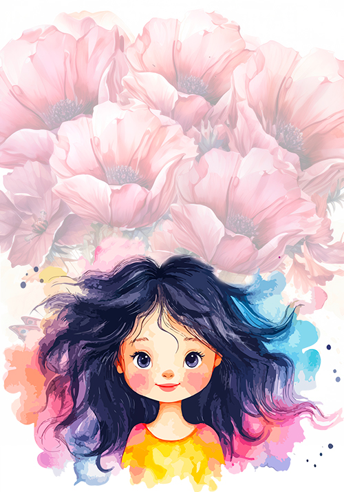 Papel de carta Aqua Flower girl