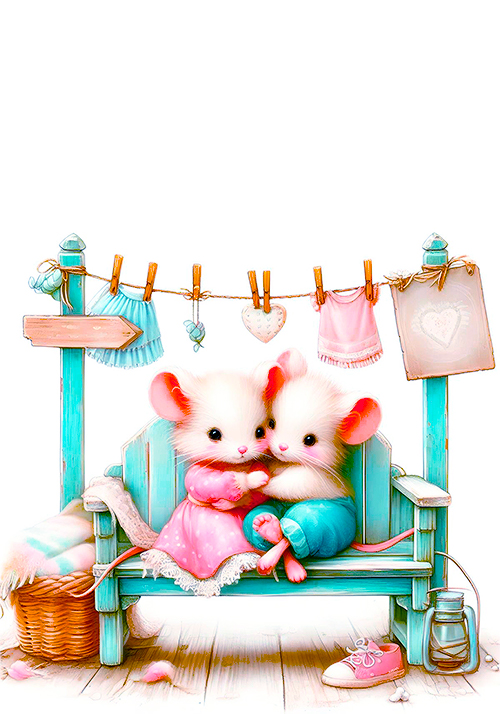 Papel de carta ratinhos camponeses