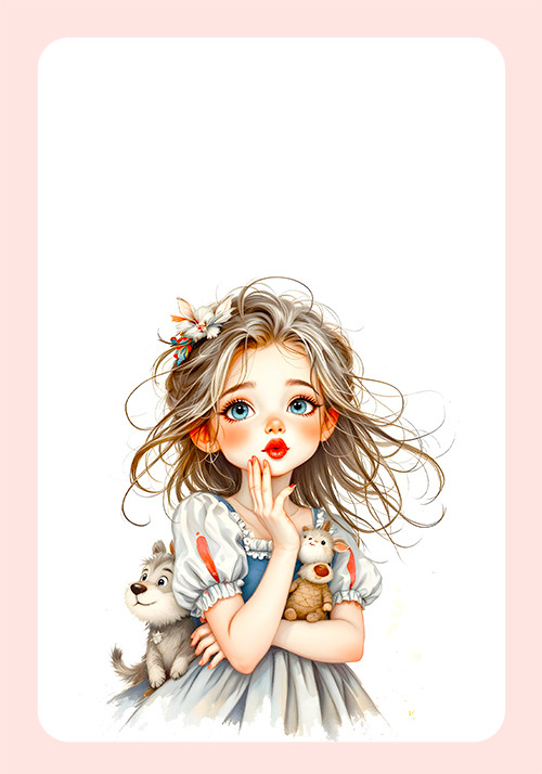 Papel de carta art show girl