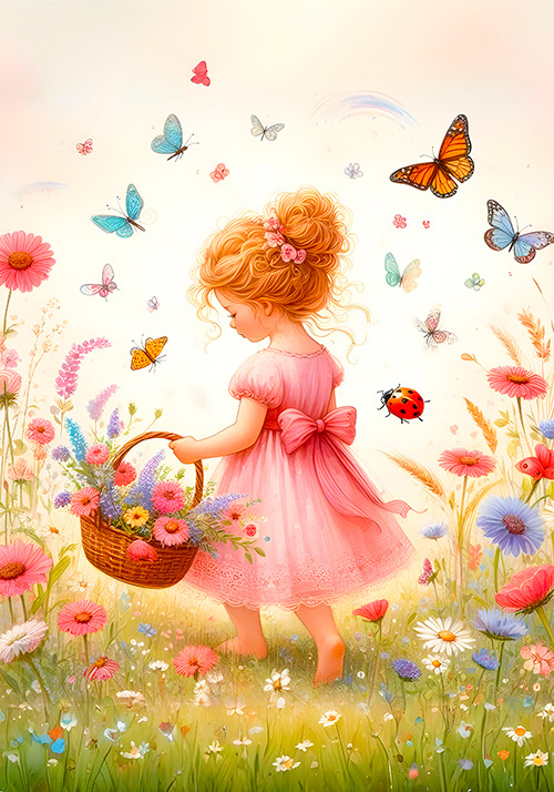 Papel de carta jardim de borboletas