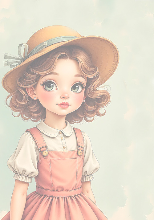 Papel de carta clarinho boneca charme- original