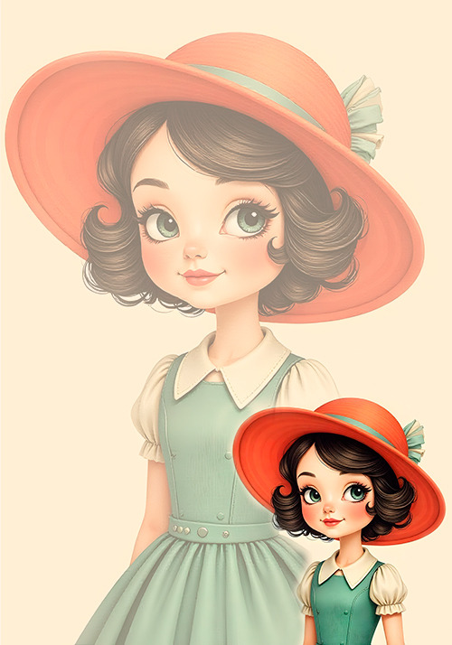 Papel de carta bonequinha charme - original