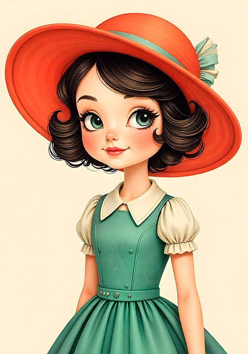 Papel de carta art big boneca charme - original