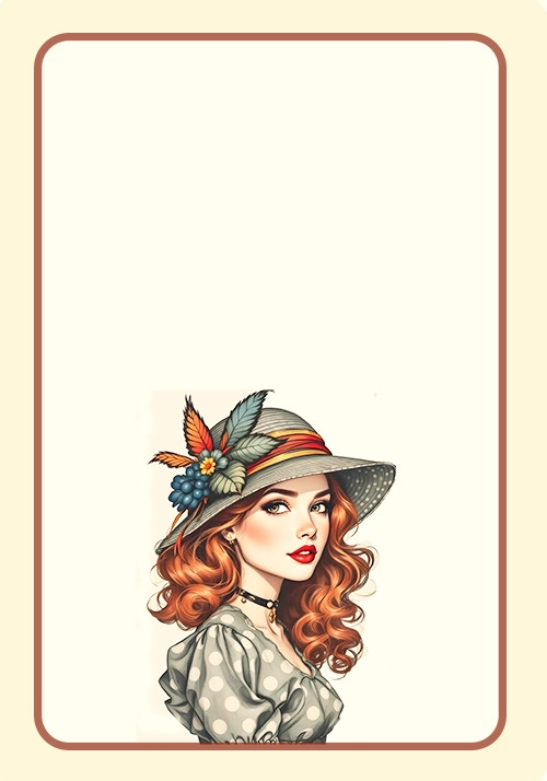 Papel de carta boneca vintage - original