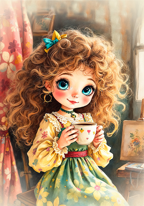 Papel de carta bonequinha- original