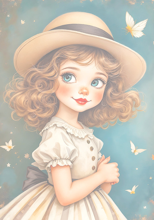 Papel de carta art big clarinho menininha antiga - original