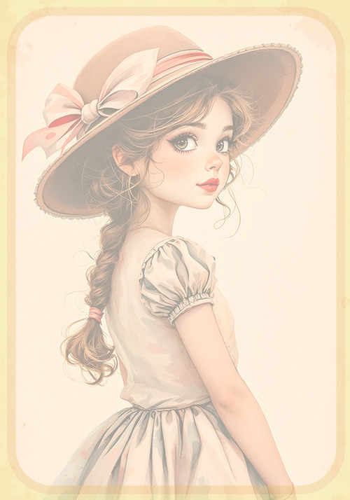 Papel de carta art big clarinho boneca vintage - original