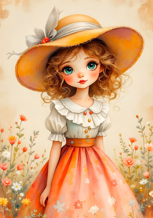 Papel de carta bonequinha  - original