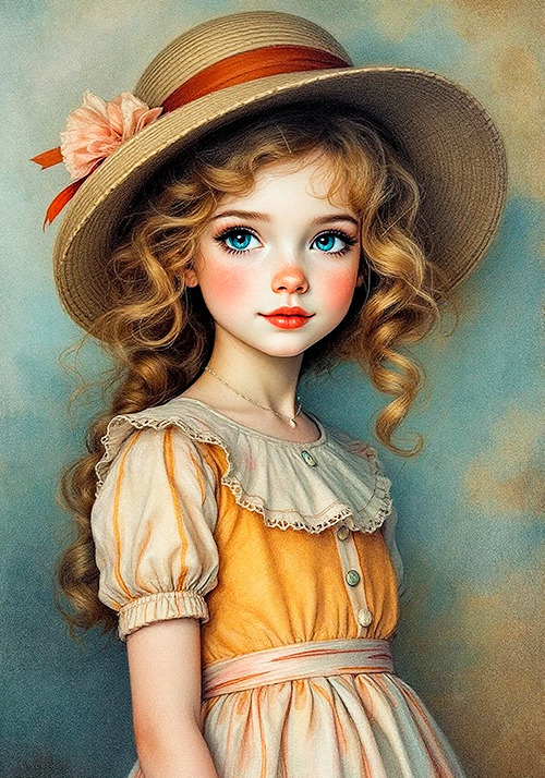 Papel de carta boneca vintage - original