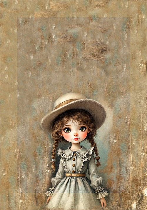 Papel de carta bonequinha - original