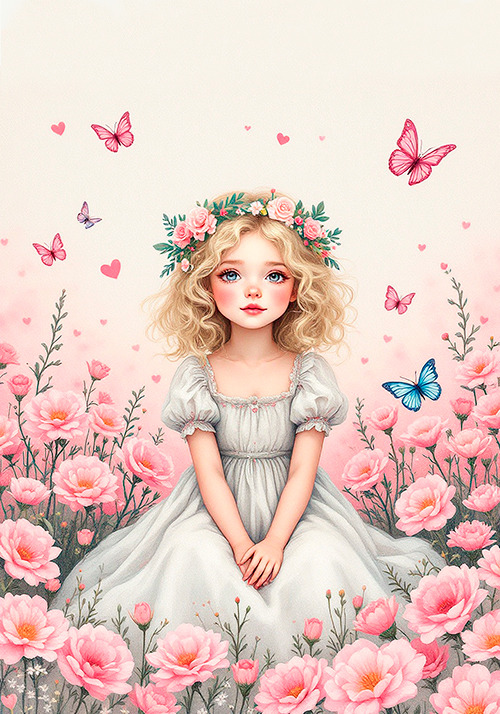 ORIGINAIS - Conjunto meninas borboletas  🦋  - 3 papéis de carta