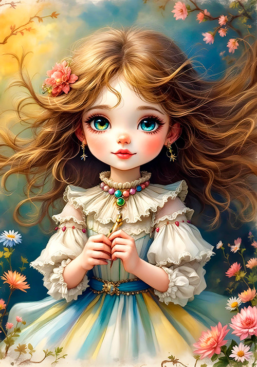 Papel de carta menina mistica - original