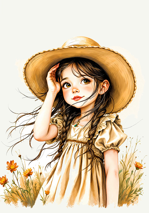 Papel de carta boneca camponesa  - original