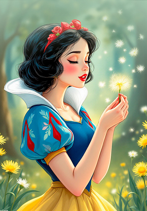 Papel de carta Branca de Neve art big