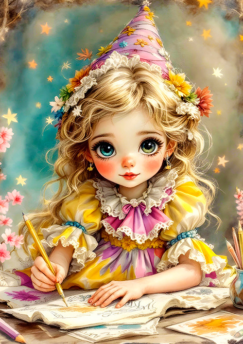 Papel de carta boneca mistica