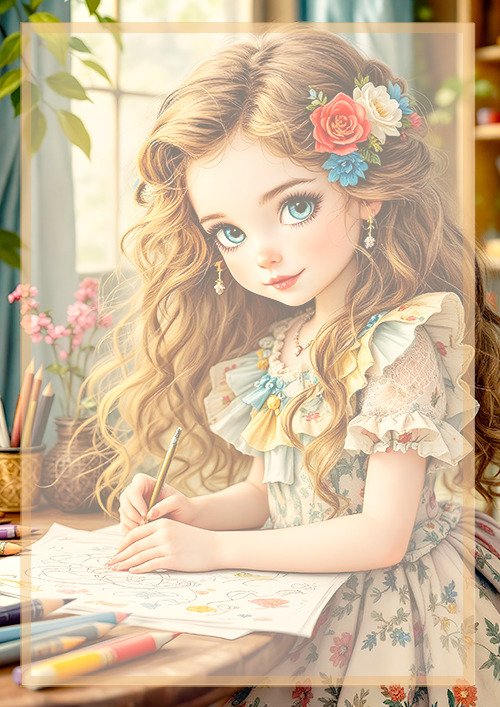 Papel de carta clarinho boneca vintage meu hobby