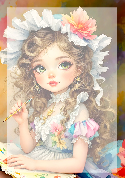 Papel de carta clarinho boneca de porcelana