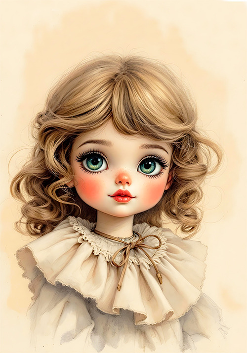 Papel de carta love dolls porcelain Original