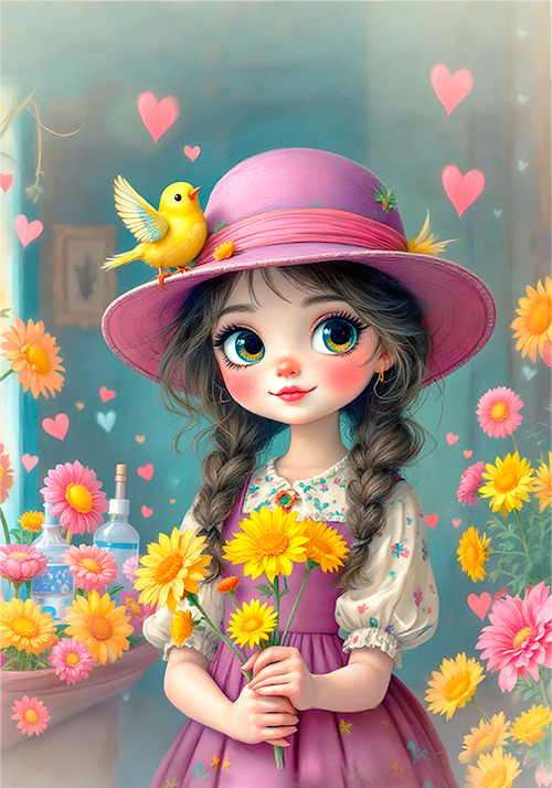 Papel de carta love dolls Original