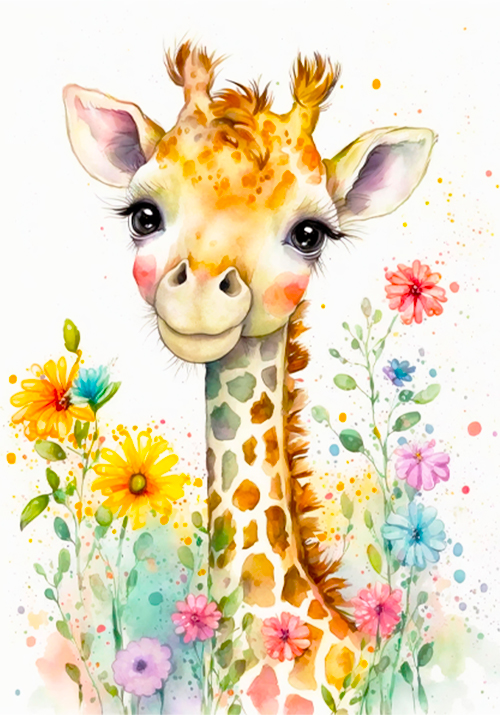 CONJUNTO GIRAFINHA - 02 PAPÉIS DE CARTA